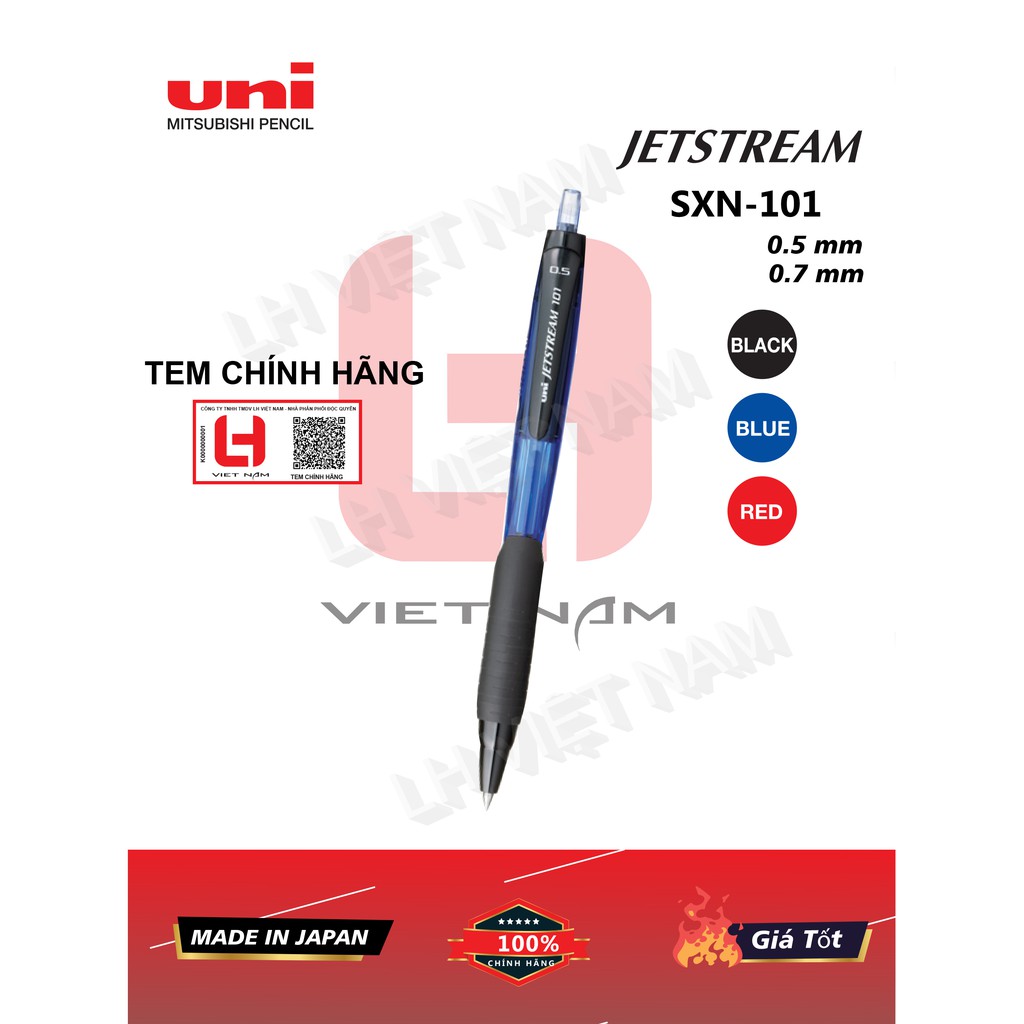 SXN-101 (0.5mm) UNI-BALL Jetstream Bút bi bấm mực