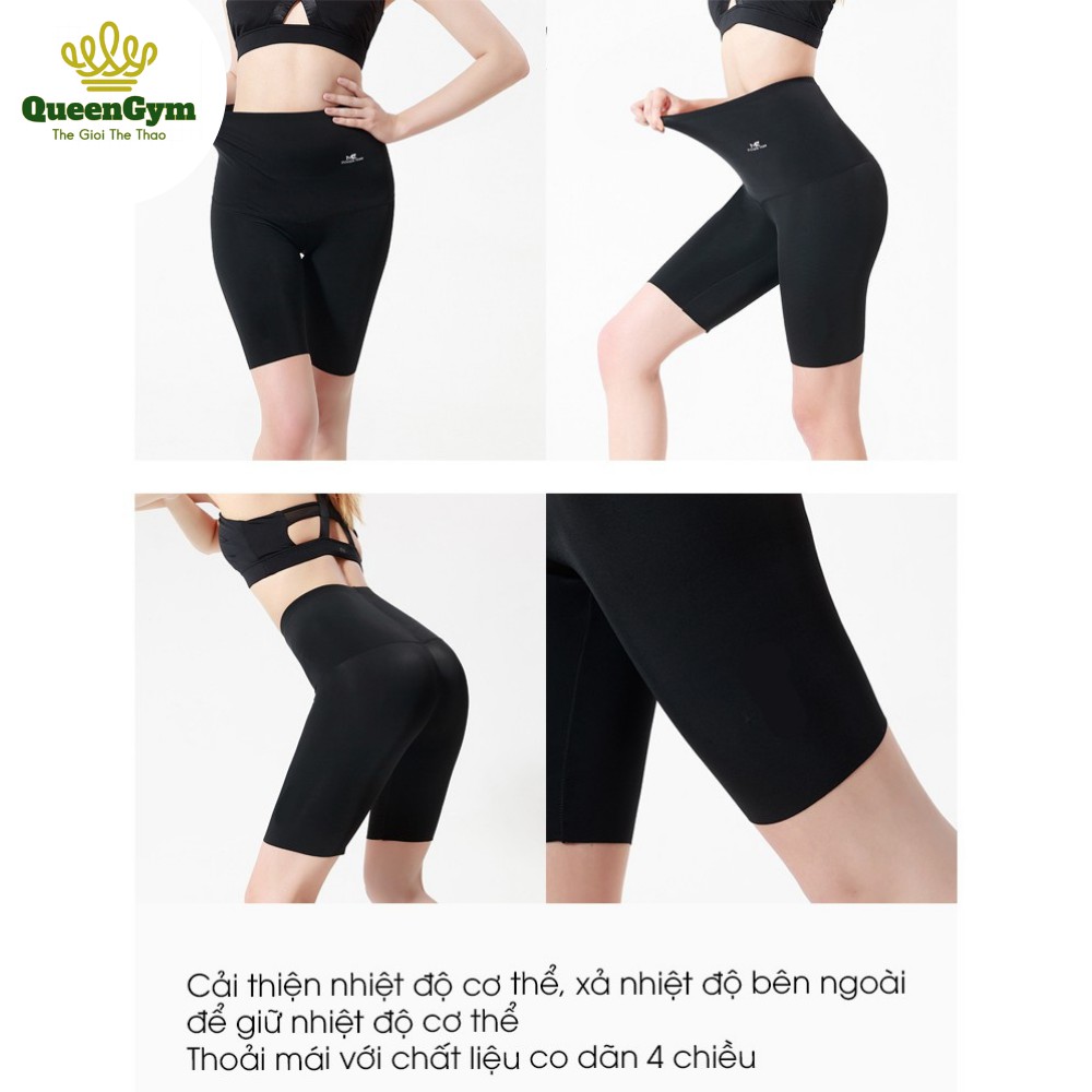 ⚡️Giảm Giá Sốc⚡️Quần Legging Cỡ Lững QueenGym Đa Năng Tan Mỡ Bụng Giảm Eo Thon Định Hình Nâng Mông Co Giãn Tốt