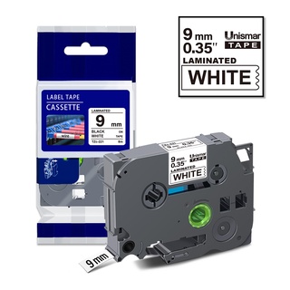  Băng Keo Trắng Đen 1PK 9mm Tương Thích Với Brother tze Tape TZE221 tze-221 tze 221 PTD600 PTD210 PTD450 PTP750 PTH110 