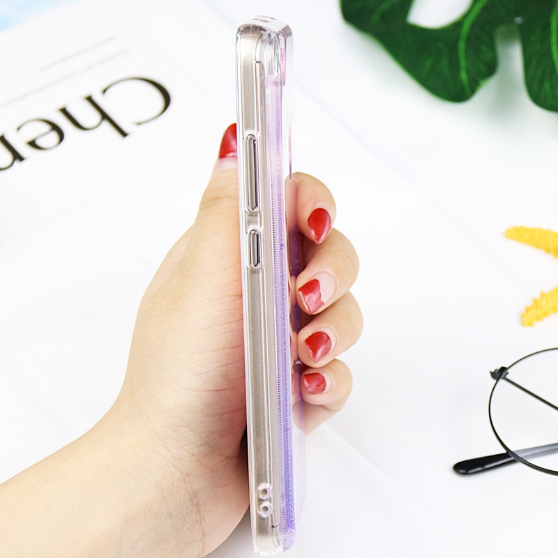 Ốp Điện Thoại TPU Mềm Trong Suốt Phối Kim Tuyến Nước Cho Samsung Galaxy S10 Plus S10E Note 8 J8 A8 Plus 2018
