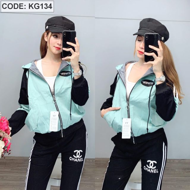 Áo khoác kaki Nữ có nón