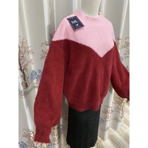 Áo len nhung dáng rộng tay bồng, dày dặn độ mới 99,99%