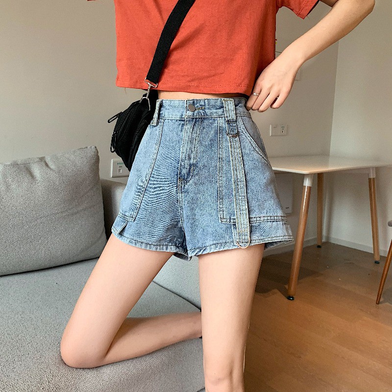 Quần short jeans có túi Ulzzang