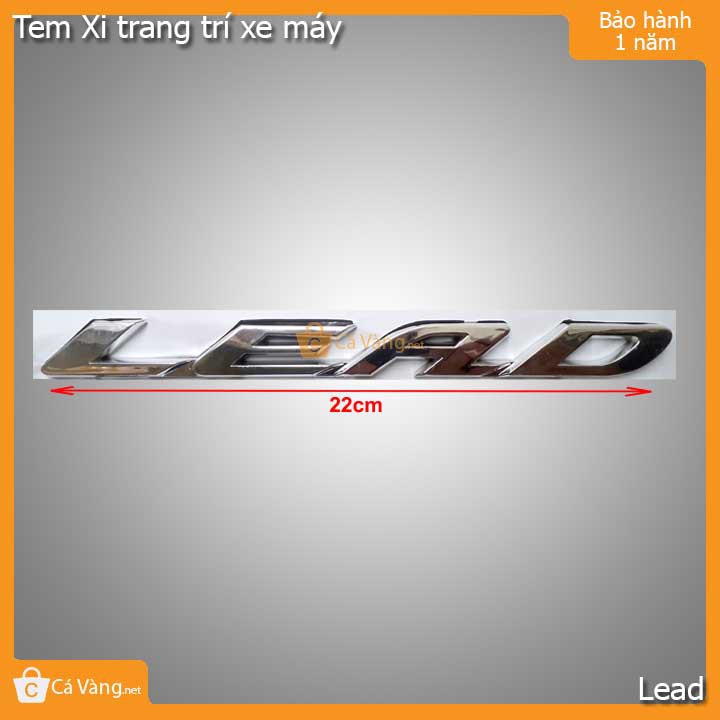 Tem xi trang trí xe máy chữ nổi Lead có keo siêu dính loại tốt giá rẻ