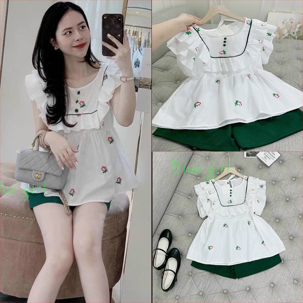 Set bộ đũi nữ phối hoa – Set 01