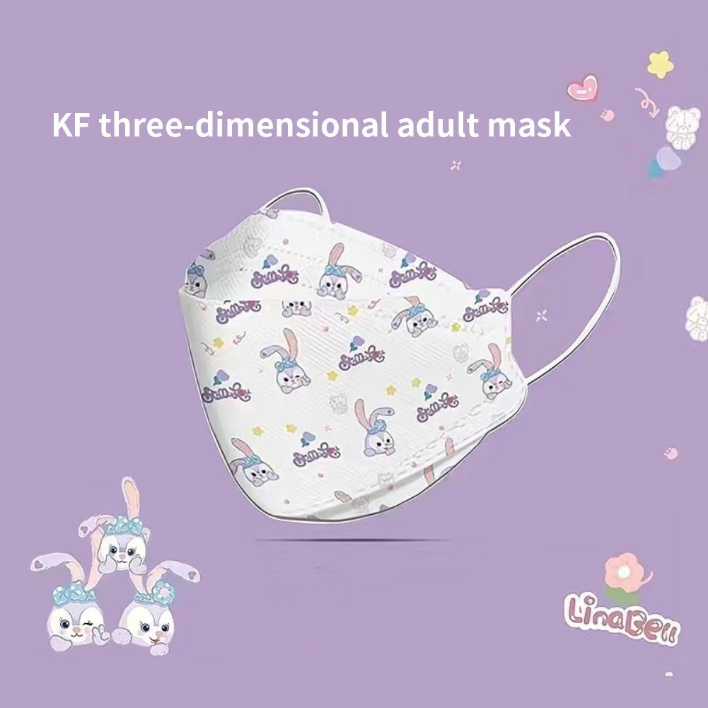 Set 10 Khẩu Trang KF94 Dùng Một Lần Họa Tiết Hoạt Hình Dễ Thương Bảo Vệ Cho Người Lớn