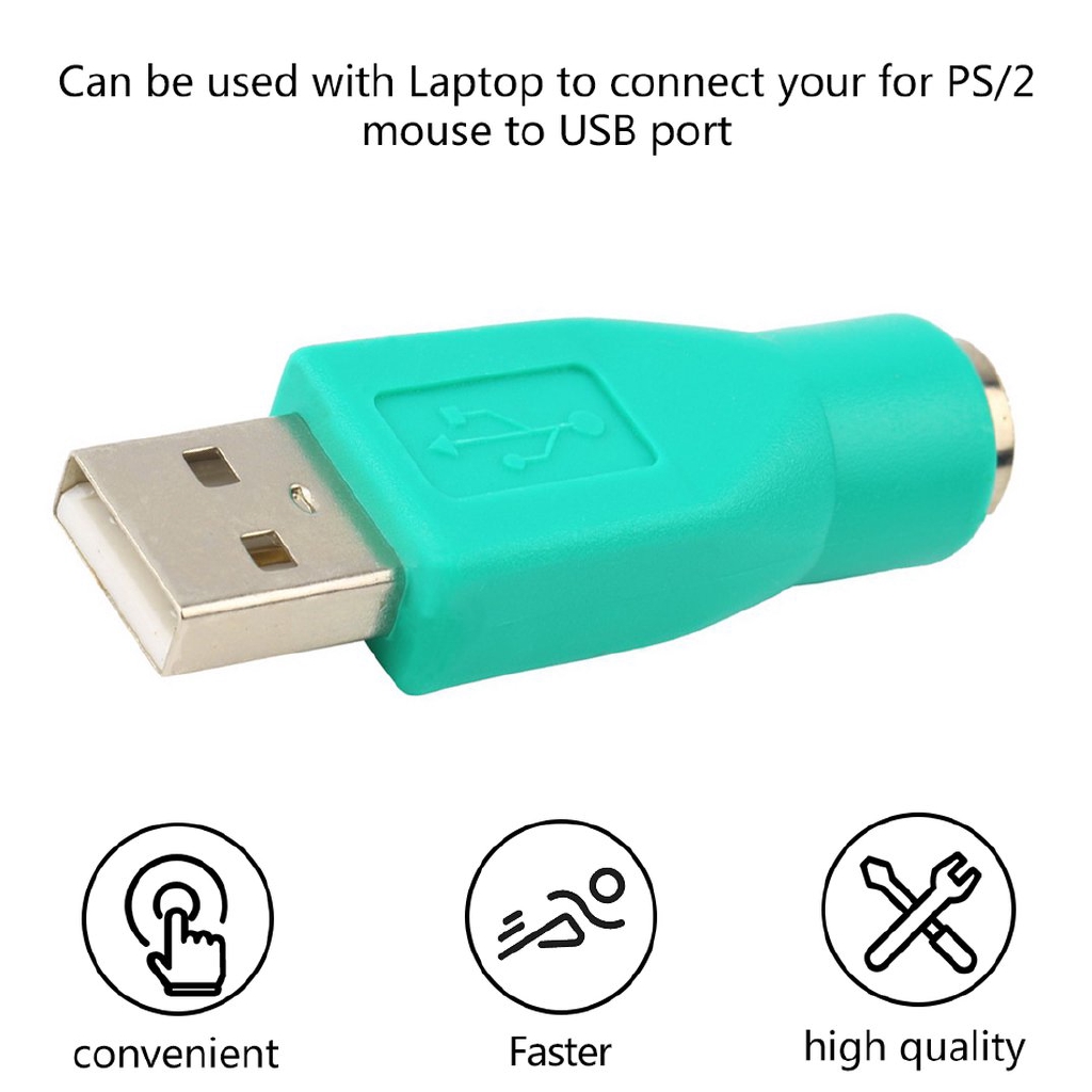 【PS】USB Male To PS2 Female Adapter Converter for Computer PC Keyboard Mouse