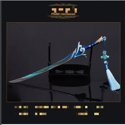 Mô hình móc khóa vũ khí Ayato Ánh Trăng Gợn Sóng Futsunushi Genshin Impact 22cm