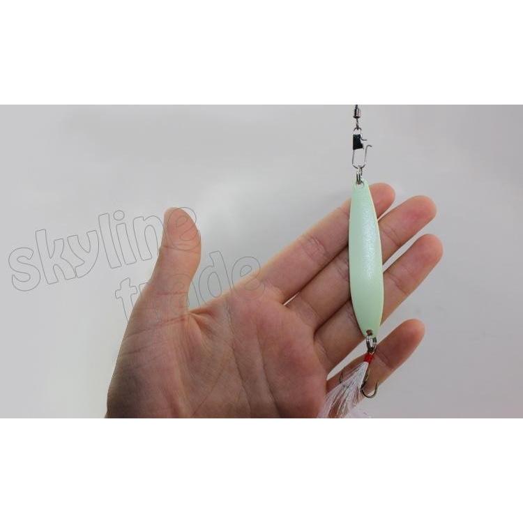 Mồi Câu Cá Giả Bằng Kim Loại Cứng Kèm Móc Lông Vũ Trọng Lượng 5 / 7 / 10 / 13g