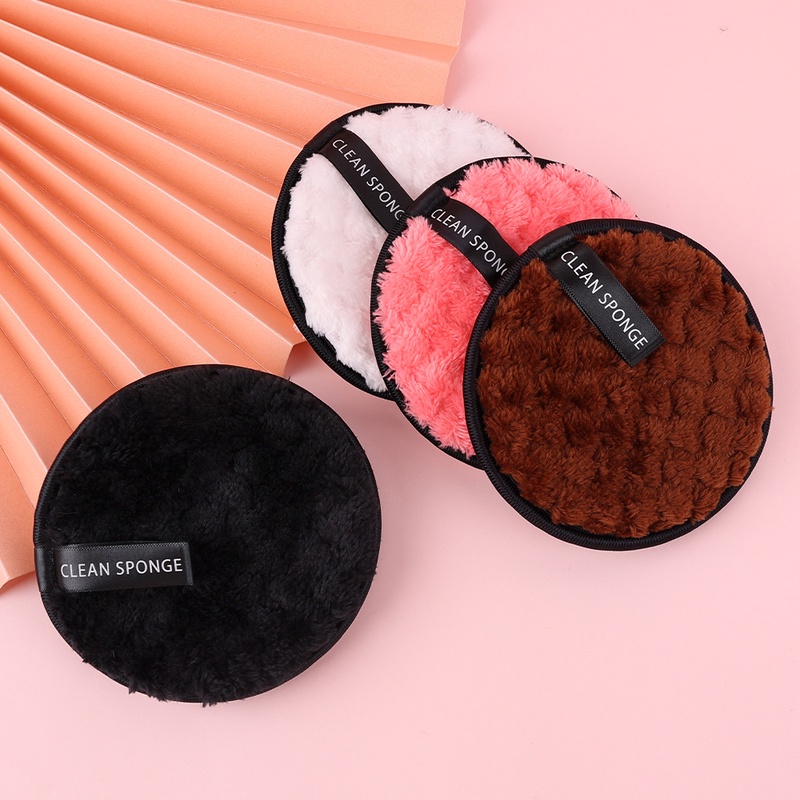 1 Miếng Bông Tẩy Trang Bằng Sợi Microfiber Mềm Có Thể Tái Sử Dụng Kèm Túi Đựng