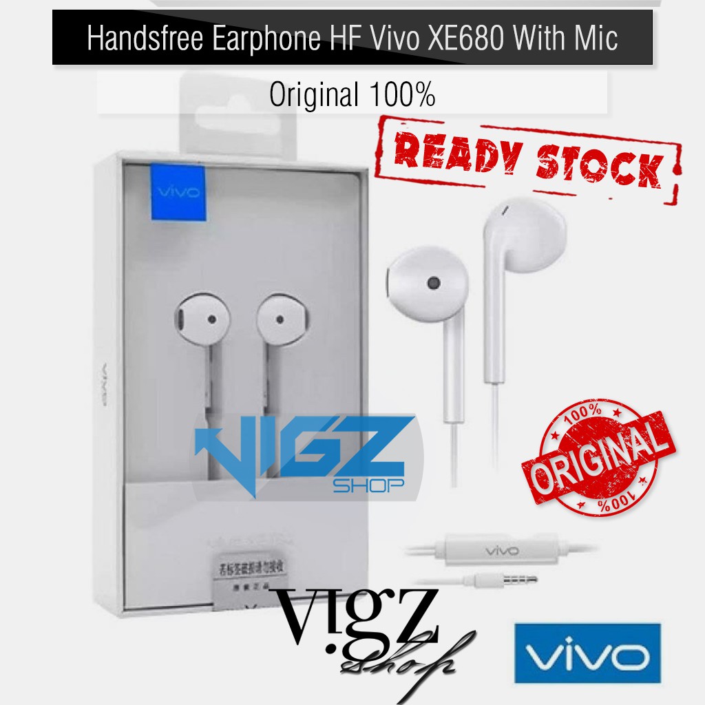 Tai Nghe Nhét Tai Vivo Xe680 Vivo V3 V5 V7 V9 V11 Pro Y91 Y93 Y95 Chính Hãng