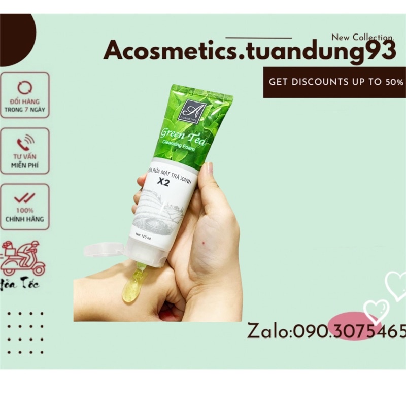 Sửa Rửa Mặt Trà Xanh X2 Acosmetics 125ml