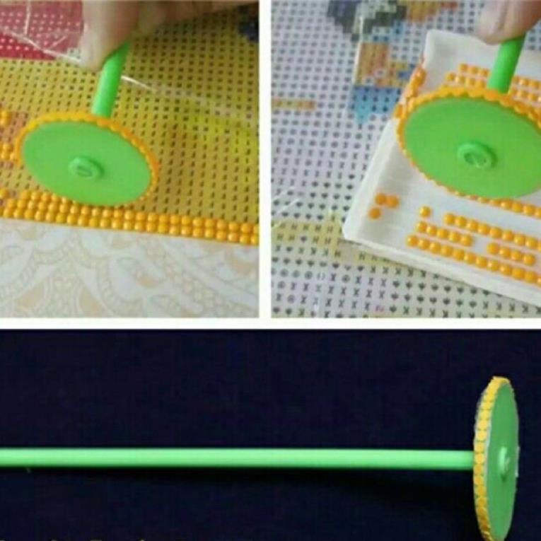 Tranh đính đá giá rẻ Bộ Dụng Cụ Cây Lăn đá CAO CẤP 360 độ + Băng Keo 2 mặt