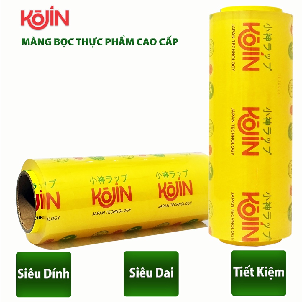 Màng Bọc Thực Phẩm KOJIN DAI DÍNH Cao Cấp TRONG SUỐT Màng Bọc Loại Lớn Giúp Thực Phẩm Tươi Lâu Hơn