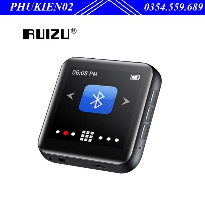 Máy Nghe Nhạc MP3 Bluetooth Ruizu M4 Bộ Nhớ Trong 16GB - Hàng Chính Hãng