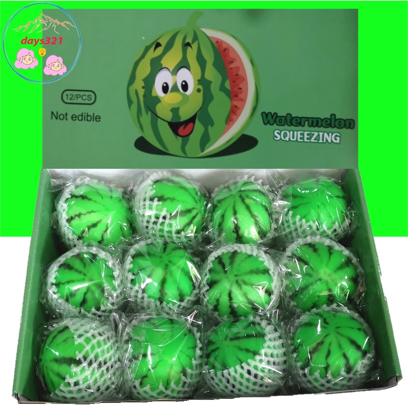 Squishy Mochi hình QUẢ DƯA HẤU mềm mịn dễ thương chân thực giảm stress co dãn đàn hồi ngộ nghĩnh bóp giải trí