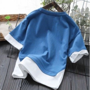 Phong Cách Mới Offer ~ Áo Thun Cotton Nguyên Chất Hai Mảnh Tay Ngắn Phong Cách Mới Cho Bé Trai
