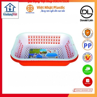 Bộ Rổ Chậu Nhà Bếp 2 Lớp Thỏ Nhựa Việt Nhật 3266
