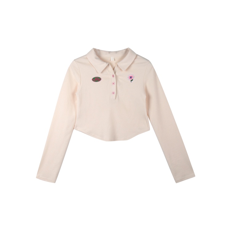 Áo Thun Croptop Tay Dài Thiết Kế Mới Thời Trang Mùa Thu Theo Phong Cách Hàn Quốc Cho Nữ