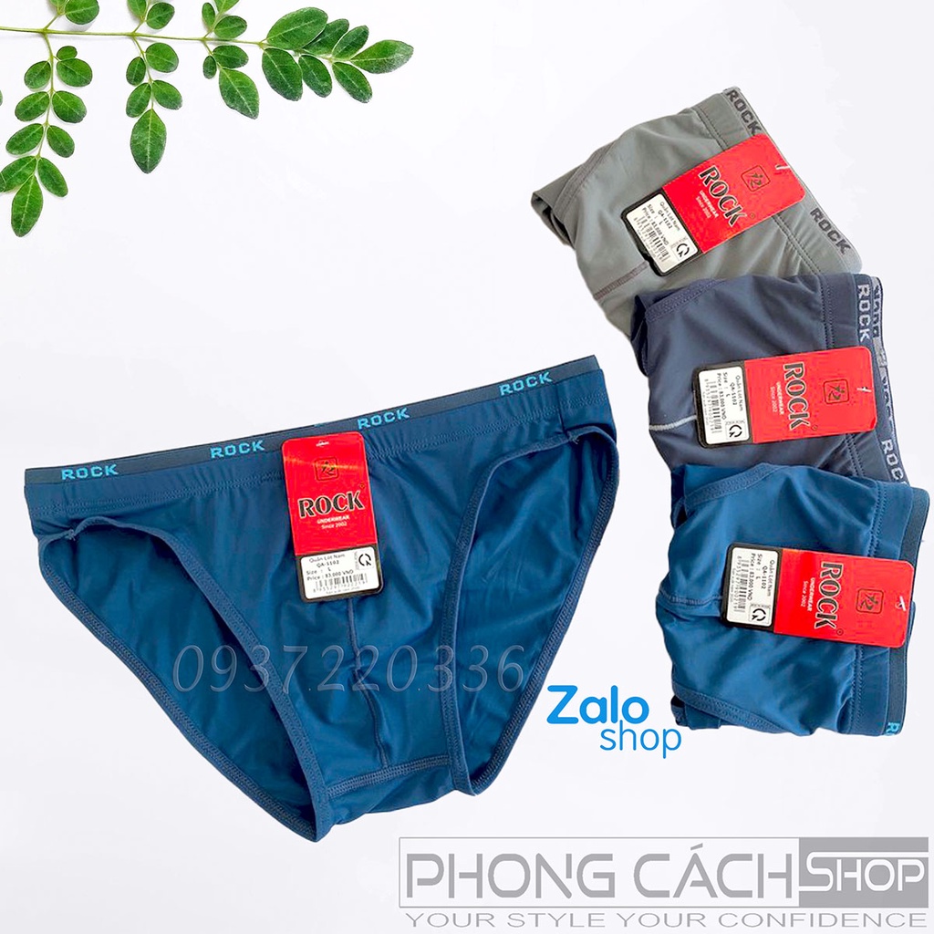 Quần lót nam ROCK QA1102 thun lạnh pha lụa siêu mịn mát lưng cao