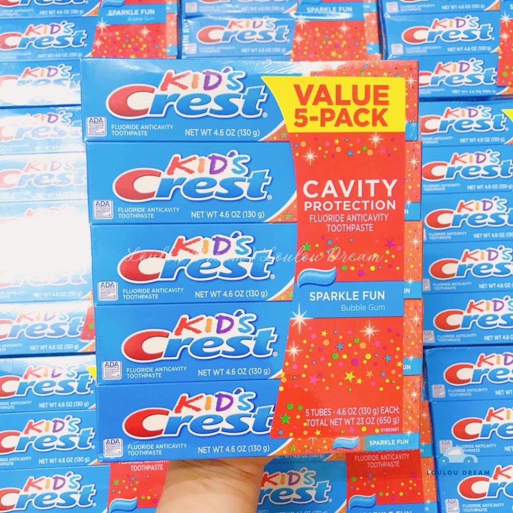 Kem đánh răng Mỹ cho bé Kid’s Crest Cavity Protection
