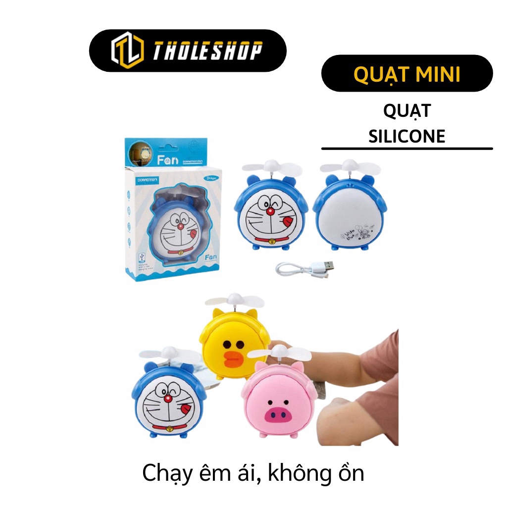 [SGD] Quạt Mini Để Bàn - Quạt Mini Hình Thú Dễ Thương, Không Gây Ồn, Có Đèn Ngủ Sạc USB 7358