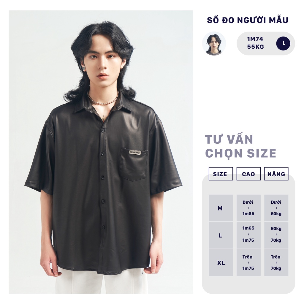 Áo sơ mi local brand da Metal City Cycle unisex form rộng nam nữ oversize