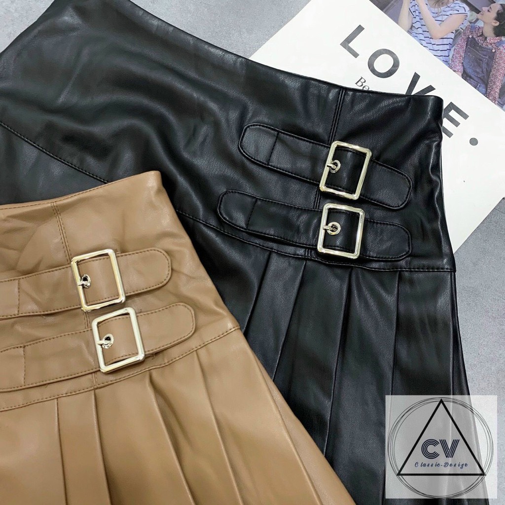 Chân váy xếp ly da | BigBuy360 - bigbuy360.vn