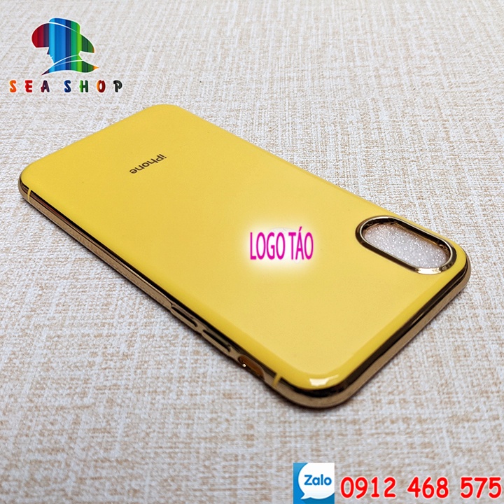 Ốp lưng nhựa dẻo iPhone X / XS -- VIỀN TRÒN -  thiết kế đẹp mắt, nước sơn bóng - Kính cường lực full màn 9D