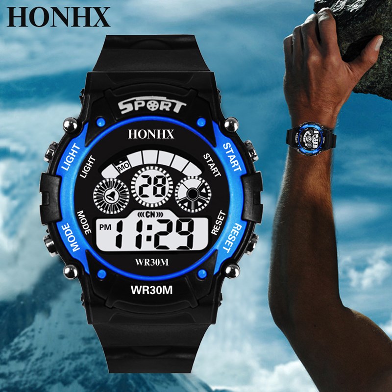 HONHX Digital Lifestyle Waterproof Watch for Men Sports Watches Student Watchs