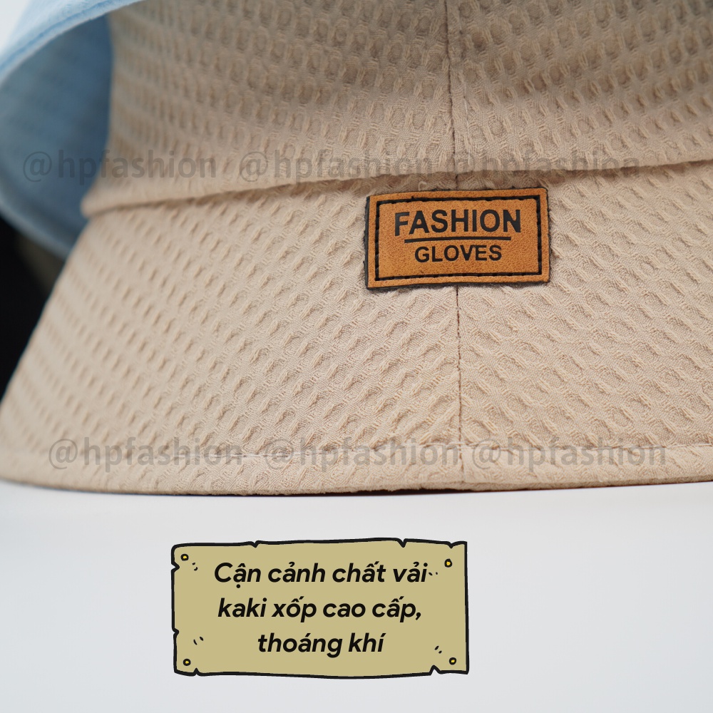 Mũ bucket vành cụp ❤️ Nón tai bèo vành rộng FASHION GLOVES chất kaki xốp cao cấp form unisex nam nữ N86 - Happy Style