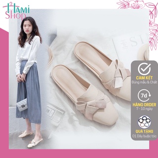 Giày hở gót nữ Giày đế bằng hở gót siêu êm