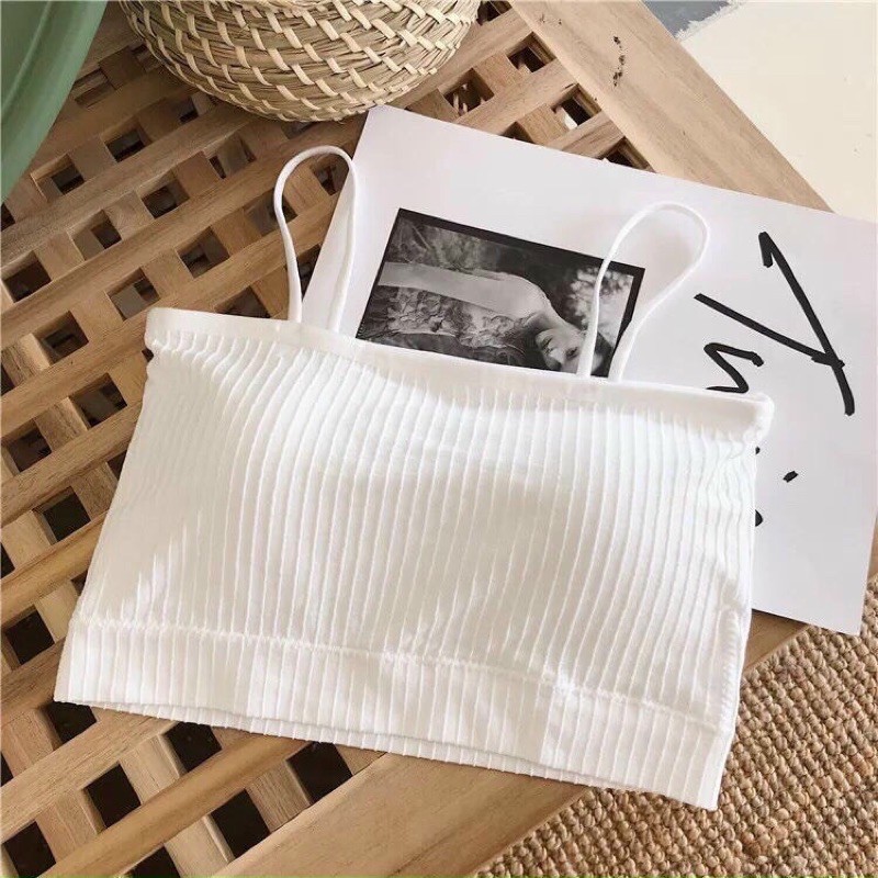 áo bra, áo hai dây crotop thun gân