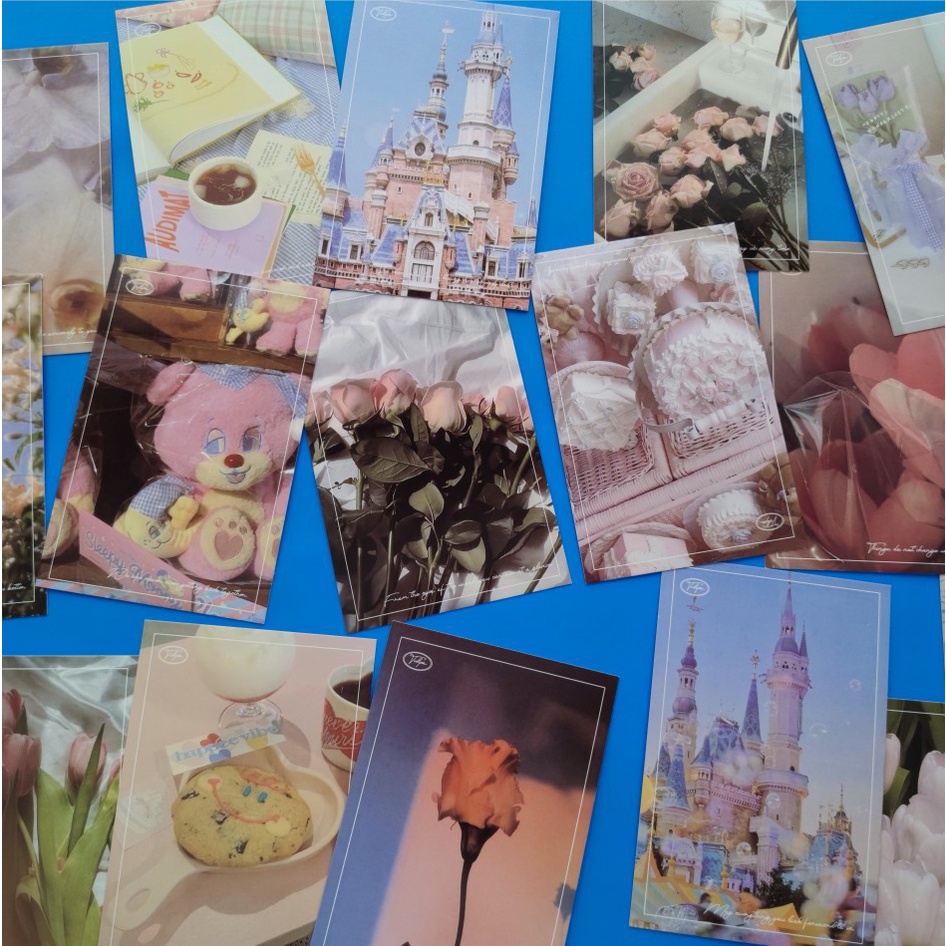 YK YD Bộ 30 thẻ bưu thiếp trang trí tường phong cách Hàn Quốc thời trang