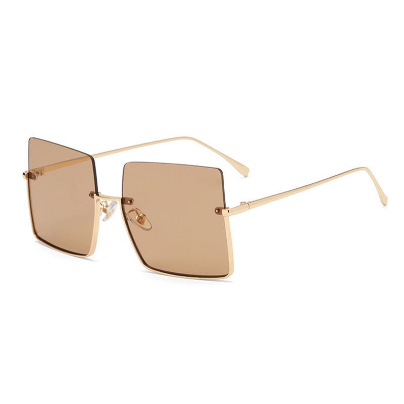 Kính Mát Gọng Vuông Kim Loại Thời Trang Cho Nam Nữ
