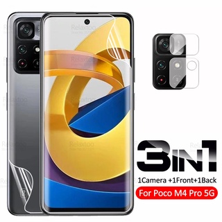 Kính cường lực 3To1 bảo vệ camera sau cho Xiaomi Poco M4 Pro 5G Pocophone M4Pro PocoM4 M 4 Pro