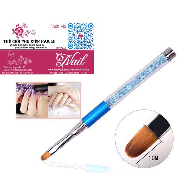 Cọ Bản Cọ Đắp Gel Cán Đá Cán Gỗ Đẹp Dễ Đắp - Lẻ 1 Cây