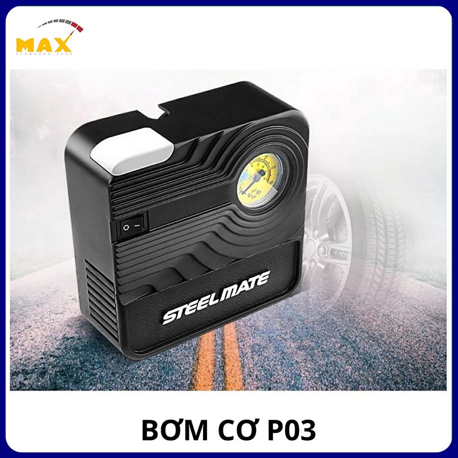 Bơm Lốp Ô Tô Điện Tử STEELMATE P03, P05 Tự Ngắt Thông Minh Chính Hãng Bảo Hành 12 Tháng MAX STORE