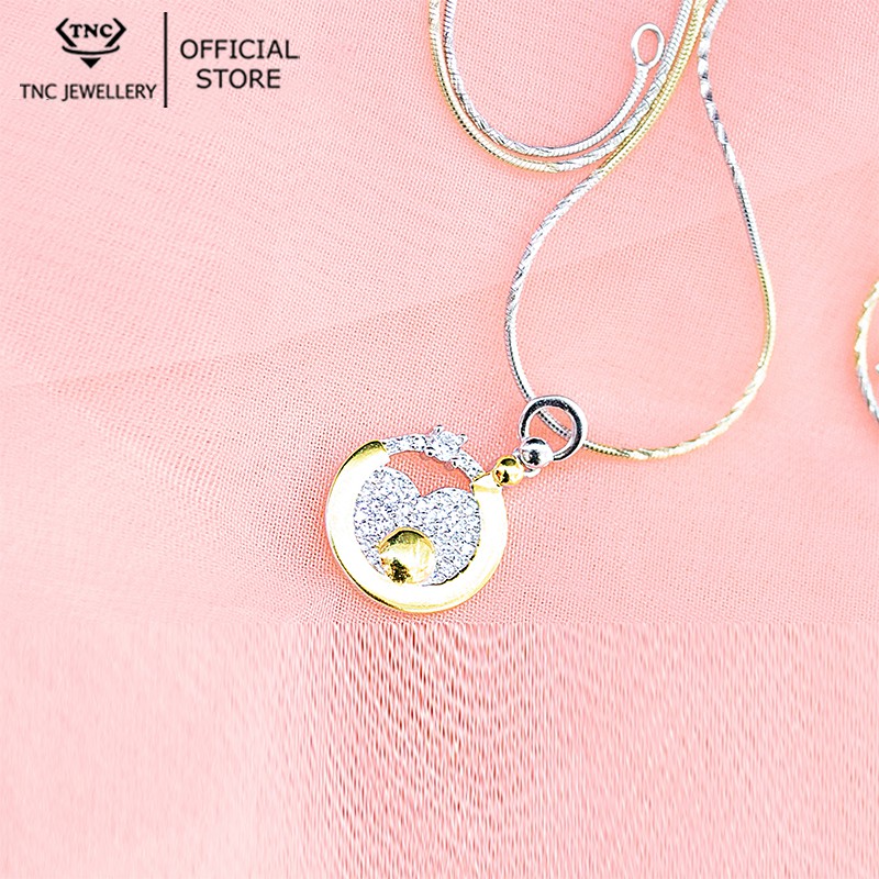 Dây chuyền bạc đẹp xi vàng sang trọng cho nữ - Trang sức TNC Jewellery