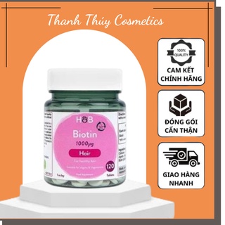 Viên uống mọc tóc holland and barret biotin 1000mg - 120 viên - anh quốc