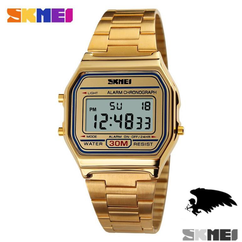 Đồng Hồ Unisex SKMEI Chính Hãng Dây Thép Không Gỉ 1123 Size 33mm Chống Nước 3ATM