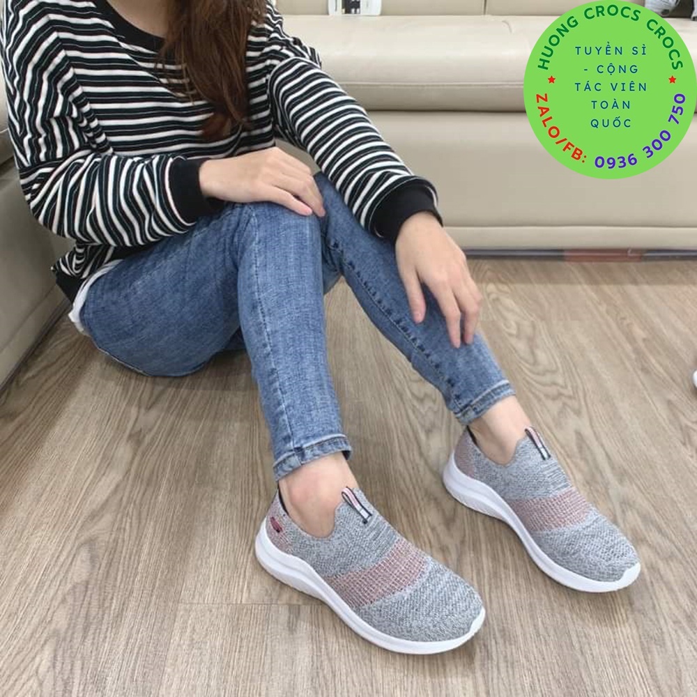GIÀY THỂ THAO SKECHERS GOWALK UNTRA MEMORY FOAM 2.0 CHO NỮ MÀU GHI SỌC CAM