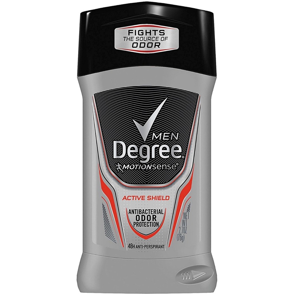 Lăn khử mùi nam Degree Men MotionSense Invisible Solid Anti-perspirant Active Shield 76g (Mỹ)