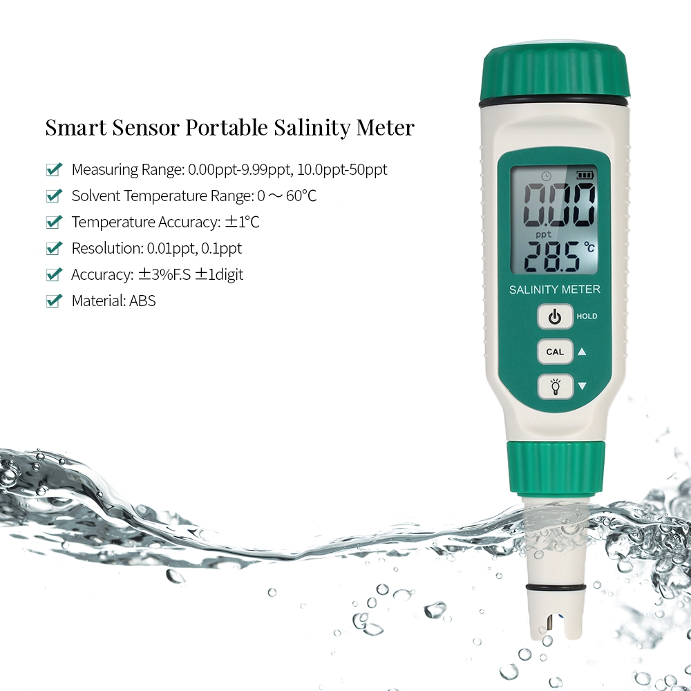 Bút đo độ mặn nước biển cầm tay cảm biến thông minh ATC nhỏ gọn
