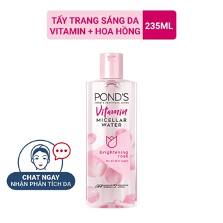 Nước tẩy trang Vitamin và hoa hồng sáng da Pond's Micellar Water 235ml
