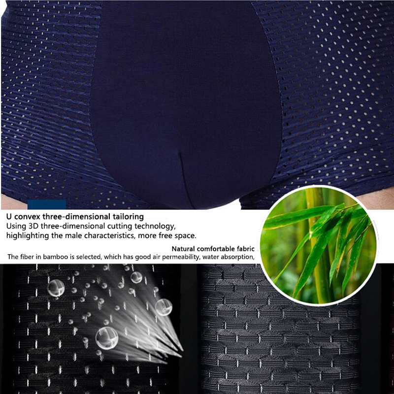 Quần lót boxer thoáng khí gợi cảm cho nam size L-5XL