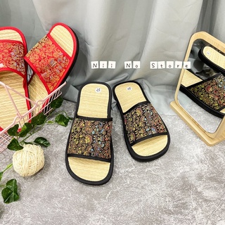 [ND015] Dép chiếu cói ngang quai gấm đế nhẹ