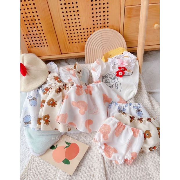 BỘ CÁNH TIÊN MẶC HÈ CHẤT ĐŨI XỐP CHO BÉ GÁI BẢNG MÀU 1