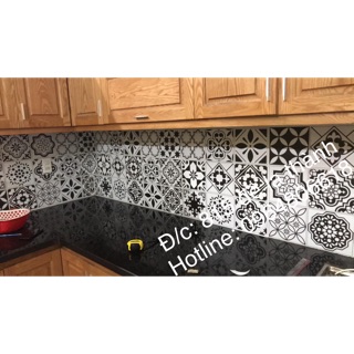 Decal gạch bông combo 30ô kích thước ô 20x20cm liền tấm