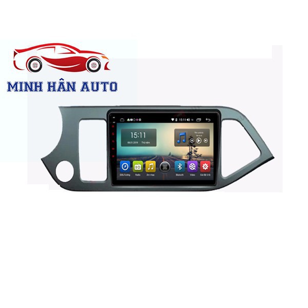 Bộ màn hình android xe kia morning chạy hệ điều hành 10. kèm mặt dưỡng dây zắc zin theo xe KIA MORNING, dvd ô tô morning